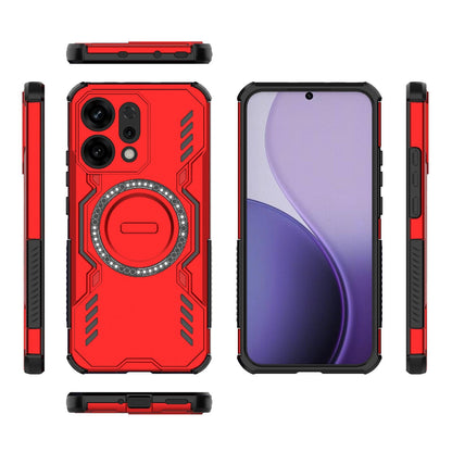 OPPO Reno14 5G Butterfly Armor MagSafe Magnetic Ring Shockproof Protective Phone Case with Stand