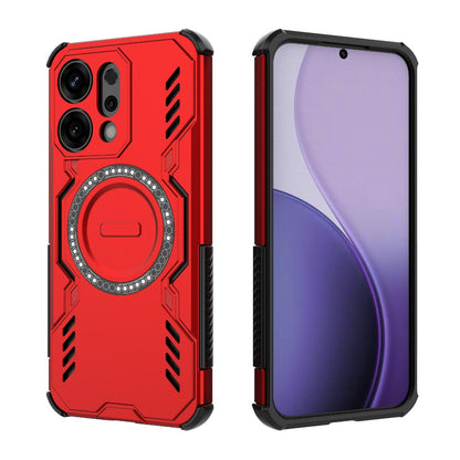 OPPO Reno14 5G Butterfly Armor MagSafe Magnetic Ring Shockproof Protective Phone Case with Stand