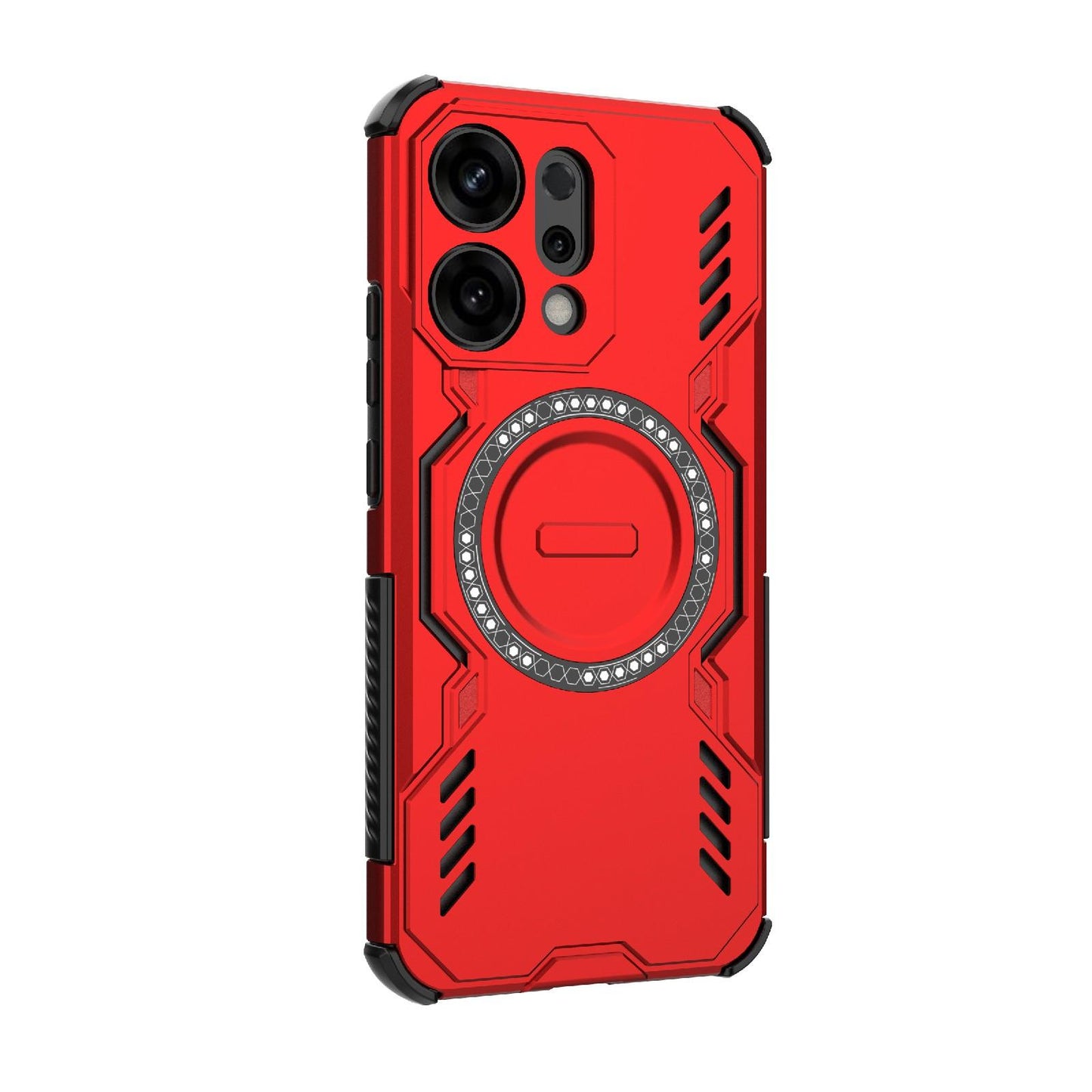 OPPO Reno14 5G Butterfly Armor MagSafe Magnetic Ring Shockproof Protective Phone Case with Stand