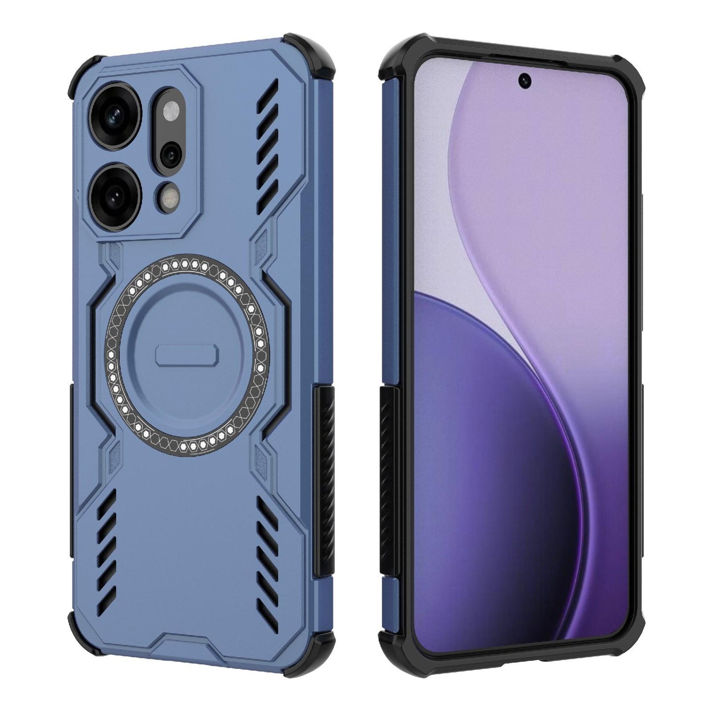 OPPO Reno14 Pro 5G Butterfly Armor MagSafe Magnetic Ring Shockproof Protective Phone Case with Stand