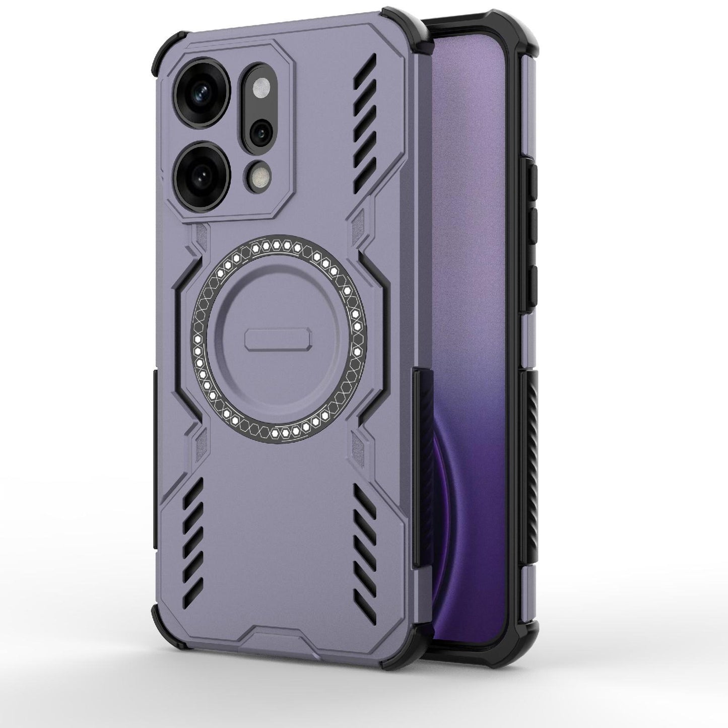 OPPO Reno14 Pro 5G Butterfly Armor MagSafe Magnetic Ring Shockproof Protective Phone Case with Stand