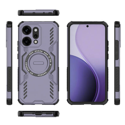 OPPO Reno14 Pro 5G Butterfly Armor MagSafe Magnetic Ring Shockproof Protective Phone Case with Stand