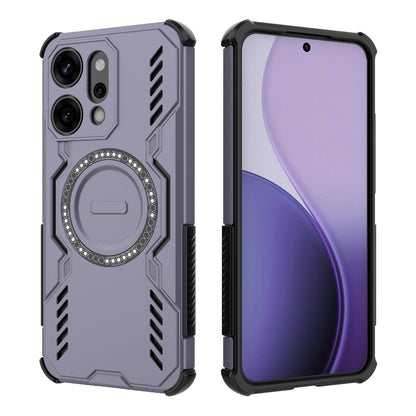 OPPO Reno14 Pro 5G Butterfly Armor MagSafe Magnetic Ring Shockproof Protective Phone Case with Stand
