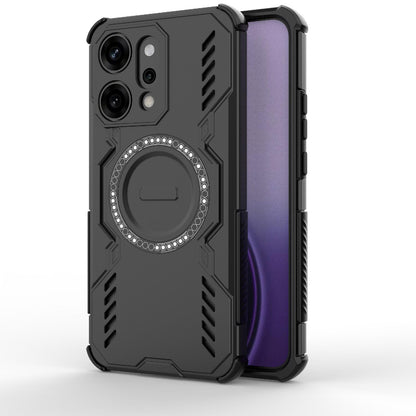 OPPO Reno14 Pro 5G Butterfly Armor MagSafe Magnetic Ring Shockproof Protective Phone Case with Stand