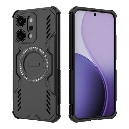 OPPO Reno14 Pro 5G Butterfly Armor MagSafe Magnetic Ring Shockproof Protective Phone Case with Stand