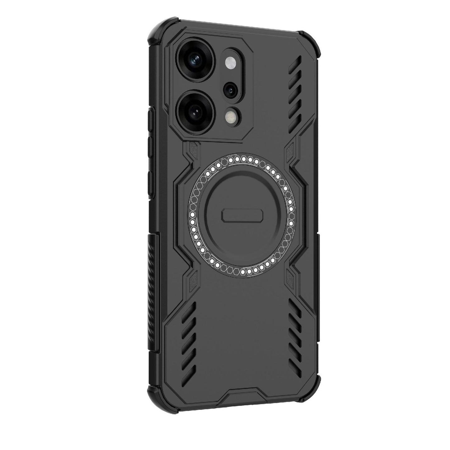 OPPO Reno14 Pro 5G Butterfly Armor MagSafe Magnetic Ring Shockproof Protective Phone Case with Stand