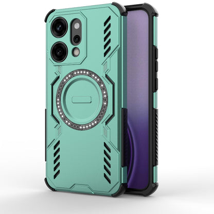 OPPO Reno14 Pro 5G Butterfly Armor MagSafe Magnetic Ring Shockproof Protective Phone Case with Stand
