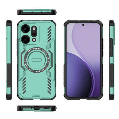 OPPO Reno14 Pro 5G Butterfly Armor MagSafe Magnetic Ring Shockproof Protective Phone Case with Stand