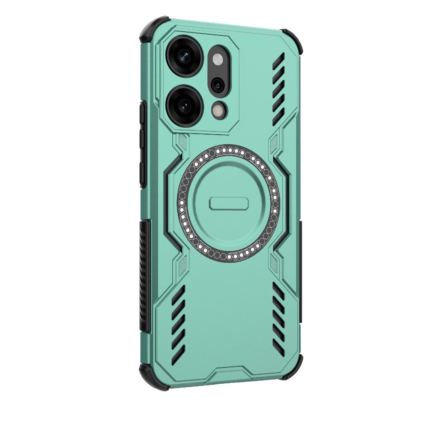 OPPO Reno14 Pro 5G Butterfly Armor MagSafe Magnetic Ring Shockproof Protective Phone Case with Stand