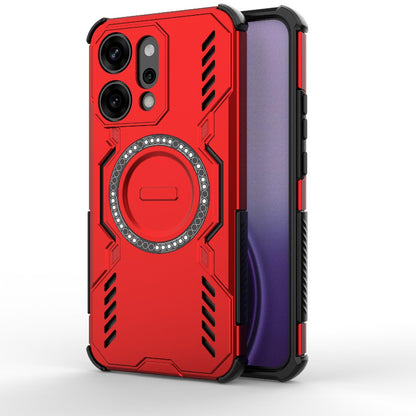 OPPO Reno14 Pro 5G Butterfly Armor MagSafe Magnetic Ring Shockproof Protective Phone Case with Stand