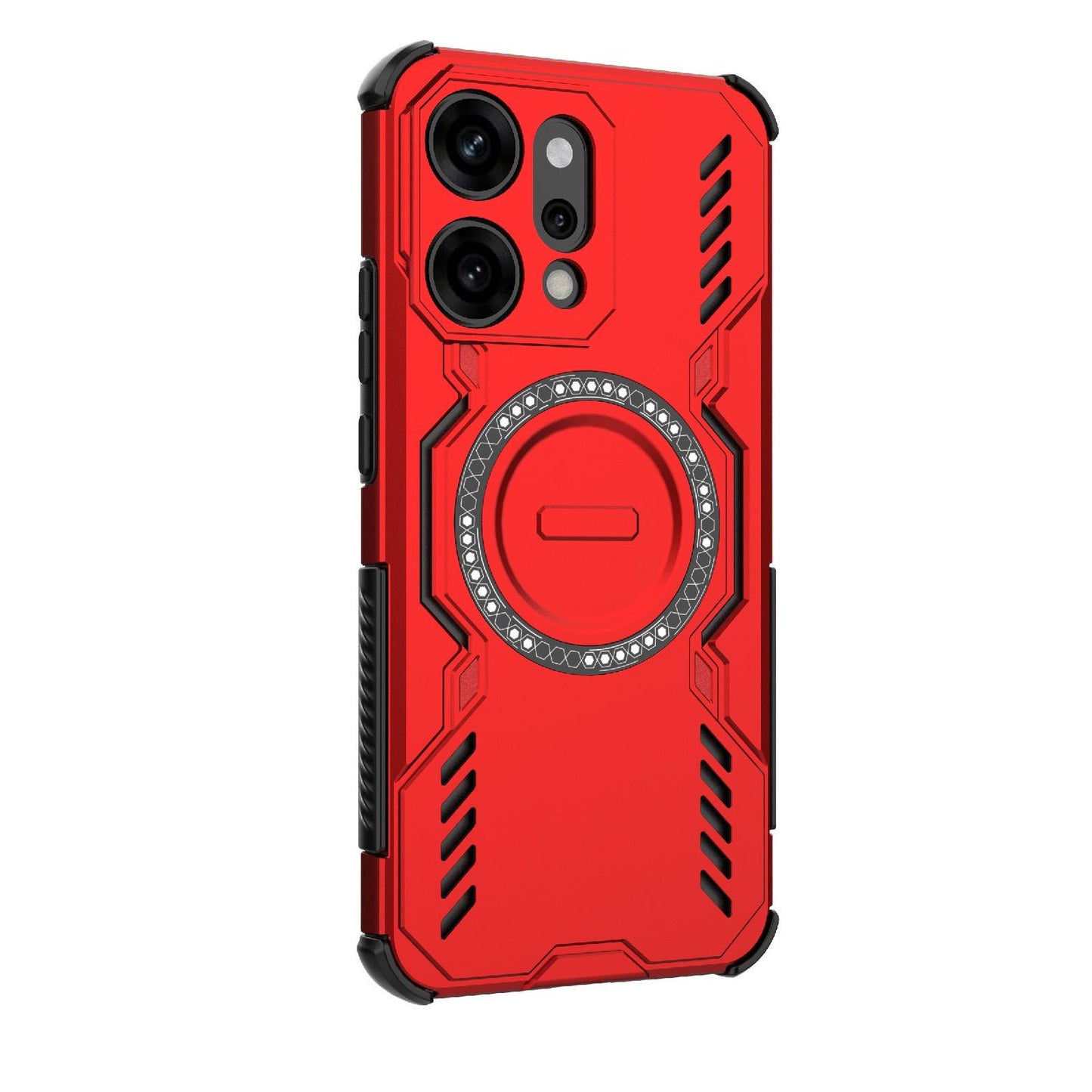 OPPO Reno14 Pro 5G Butterfly Armor MagSafe Magnetic Ring Shockproof Protective Phone Case with Stand