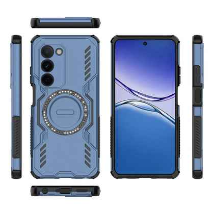 OPPO A5 5G Butterfly Armor MagSafe Magnetic Ring Shockproof Protective Phone Case with Stand