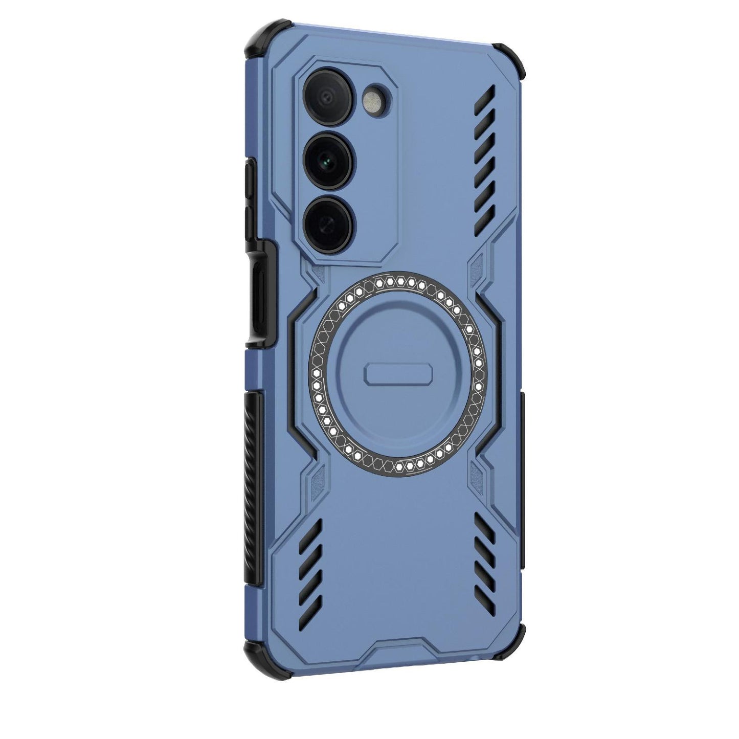 OPPO K13x 5G Butterfly Armor MagSafe Magnetic Ring Shockproof Protective Phone Case with Stand