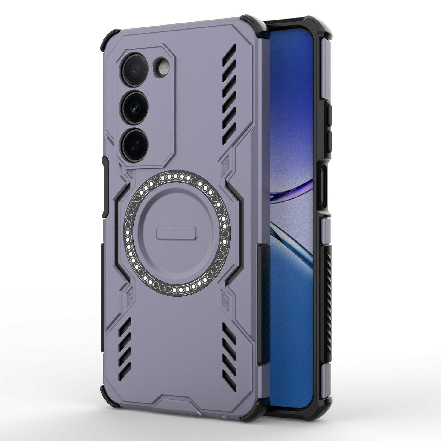 OPPO A5 5G Butterfly Armor MagSafe Magnetic Ring Shockproof Protective Phone Case with Stand