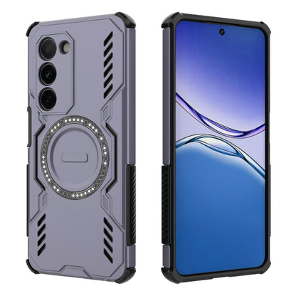 OPPO A5 5G Butterfly Armor MagSafe Magnetic Ring Shockproof Protective Phone Case with Stand