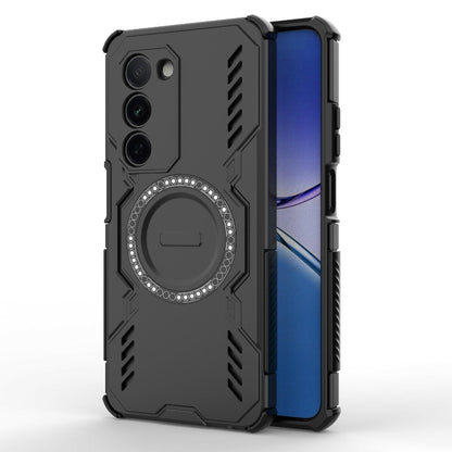 OPPO A5 5G Butterfly Armor MagSafe Magnetic Ring Shockproof Protective Phone Case with Stand