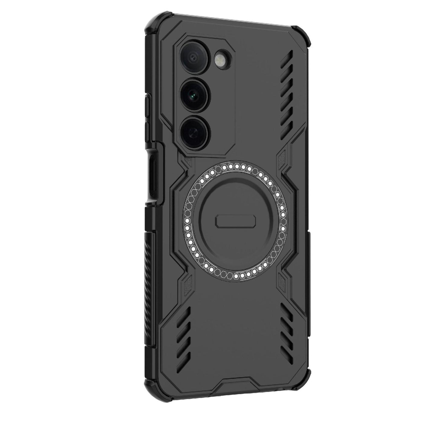 OPPO K13x 5G Butterfly Armor MagSafe Magnetic Ring Shockproof Protective Phone Case with Stand
