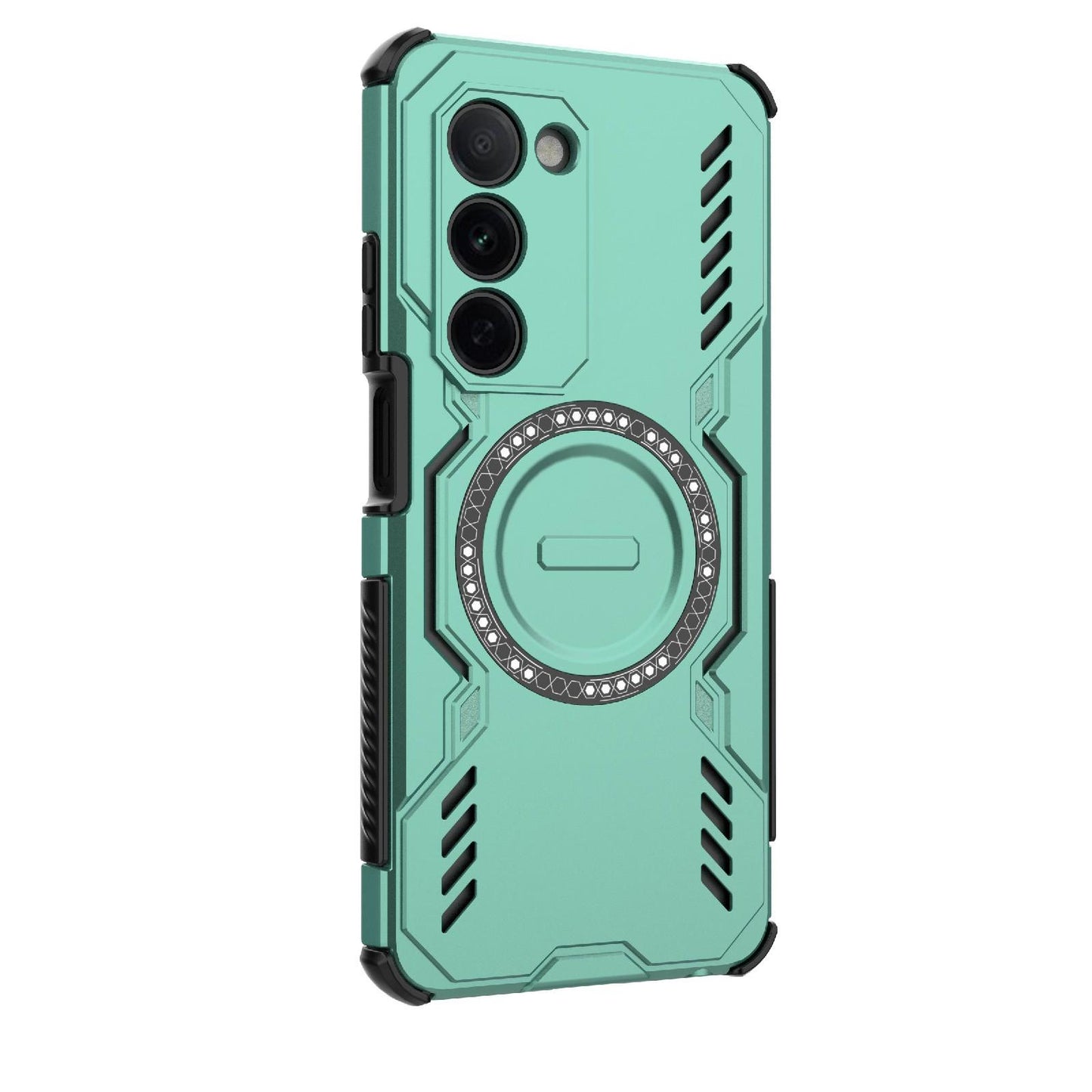 OPPO K13x 5G Butterfly Armor MagSafe Magnetic Ring Shockproof Protective Phone Case with Stand