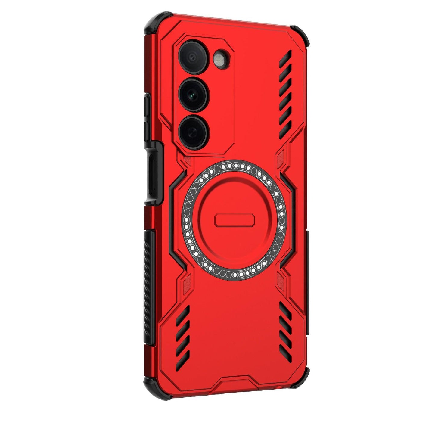 OPPO K13x 5G Butterfly Armor MagSafe Magnetic Ring Shockproof Protective Phone Case with Stand