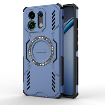 OPPO K13 Turbo 5G Butterfly Armor MagSafe Magnetic Ring Shockproof Protective Phone Case with Stand