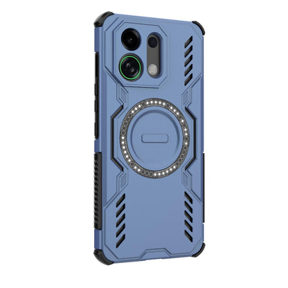OPPO K13 Turbo 5G Butterfly Armor MagSafe Magnetic Ring Shockproof Protective Phone Case with Stand