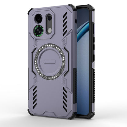 OPPO K13 Turbo 5G Butterfly Armor MagSafe Magnetic Ring Shockproof Protective Phone Case with Stand