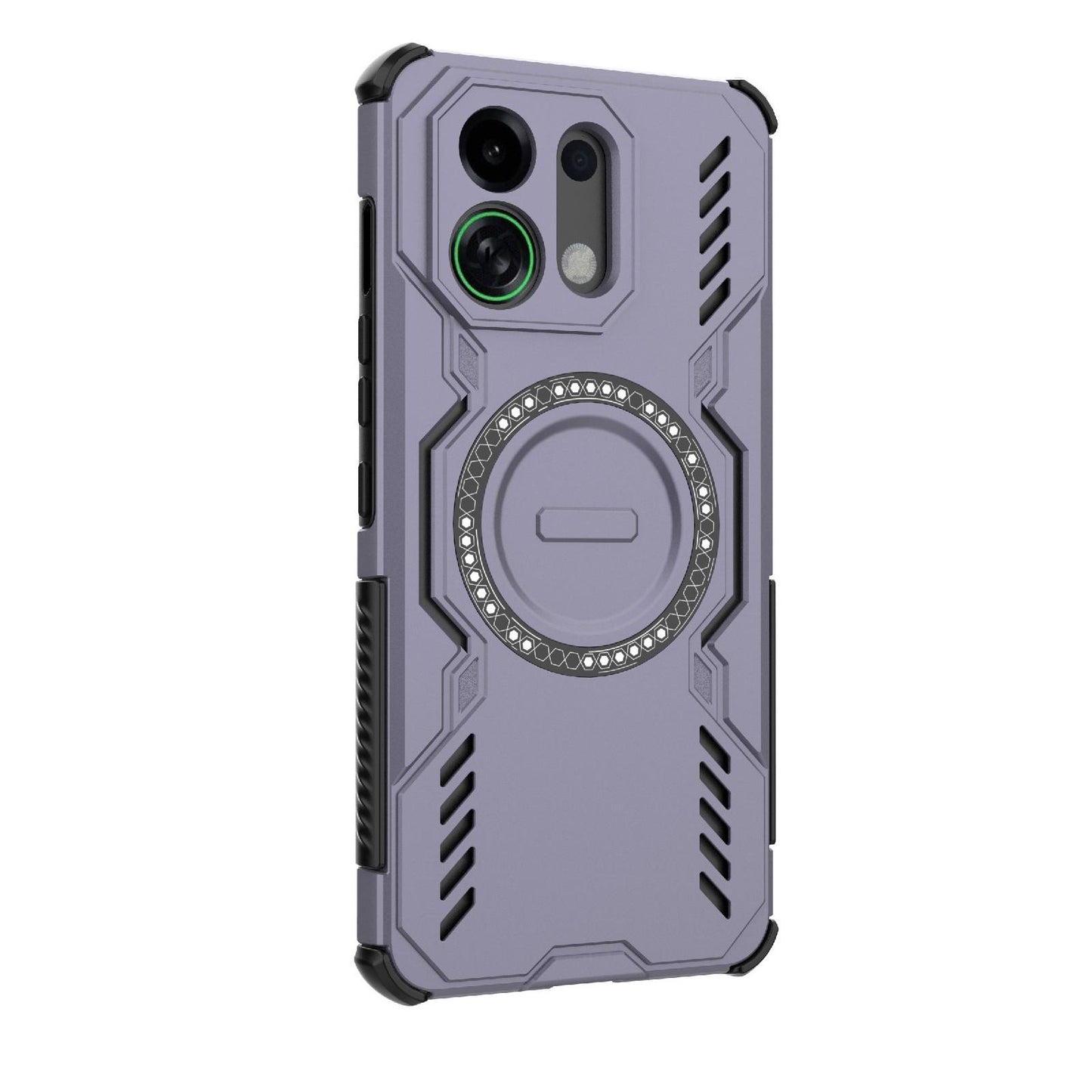 OPPO K13 Turbo 5G Butterfly Armor MagSafe Magnetic Ring Shockproof Protective Phone Case with Stand