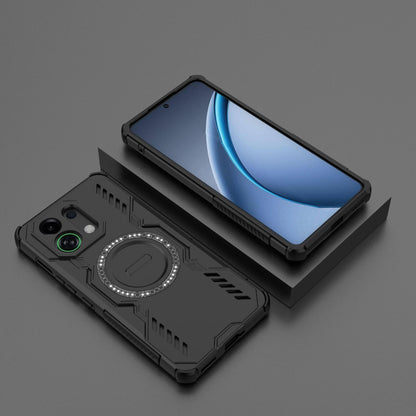 OPPO K13 Turbo 5G Butterfly Armor MagSafe Magnetic Ring Shockproof Protective Phone Case with Stand