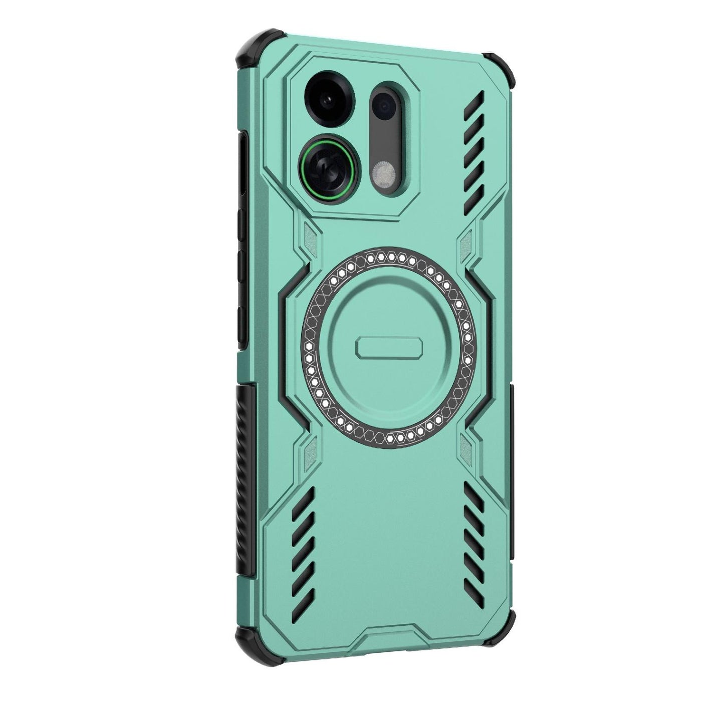 OPPO K13 Turbo 5G Butterfly Armor MagSafe Magnetic Ring Shockproof Protective Phone Case with Stand