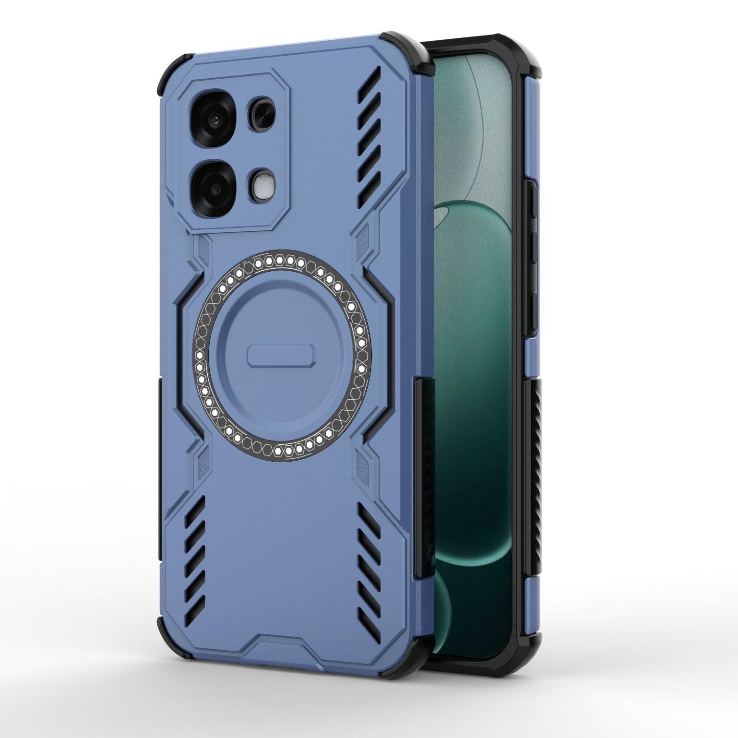 OPPO F31 5G Butterfly Armor MagSafe Magnetic Ring Shockproof Protective Phone Case with Stand