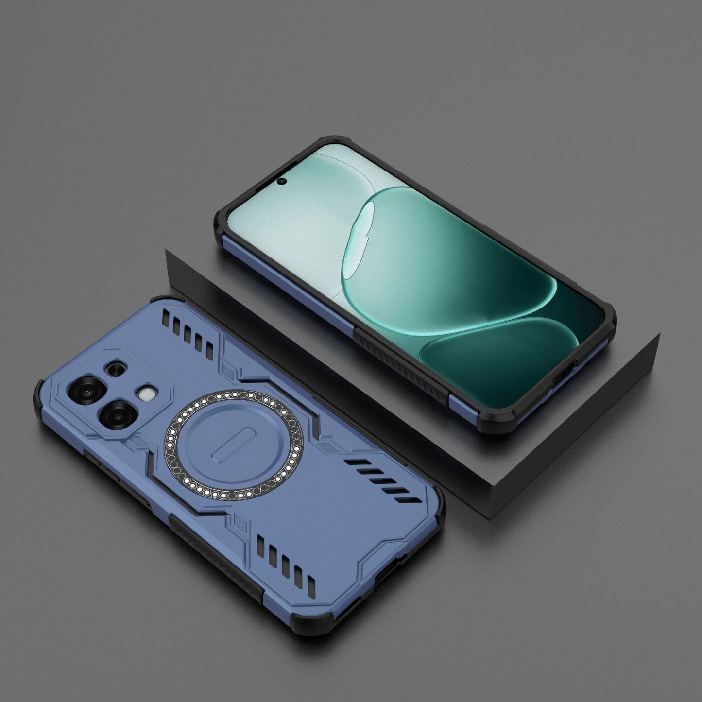 OPPO F31 5G Butterfly Armor MagSafe Magnetic Ring Shockproof Protective Phone Case with Stand