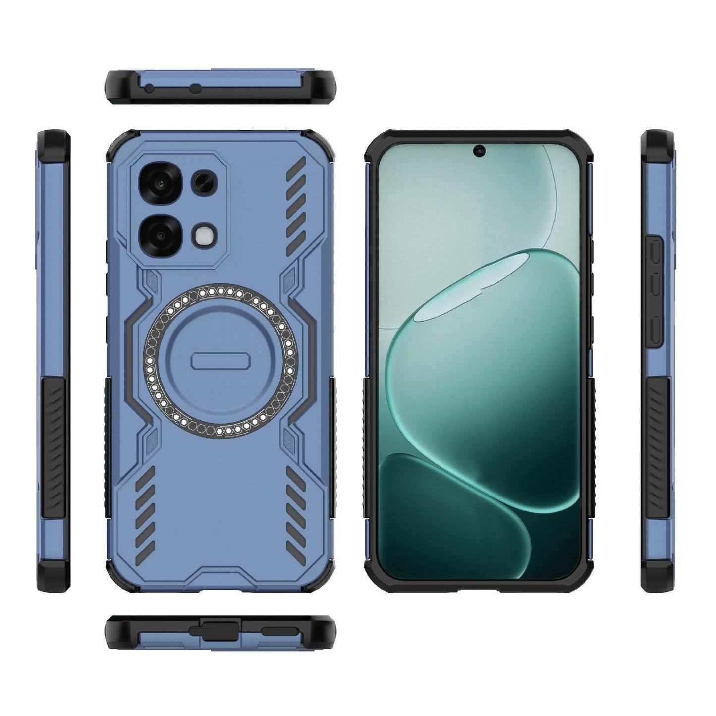OPPO F31 5G Butterfly Armor MagSafe Magnetic Ring Shockproof Protective Phone Case with Stand