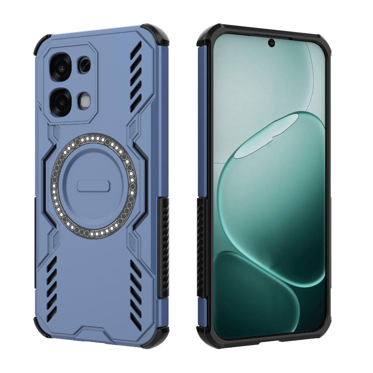 OPPO F31 5G Butterfly Armor MagSafe Magnetic Ring Shockproof Protective Phone Case with Stand