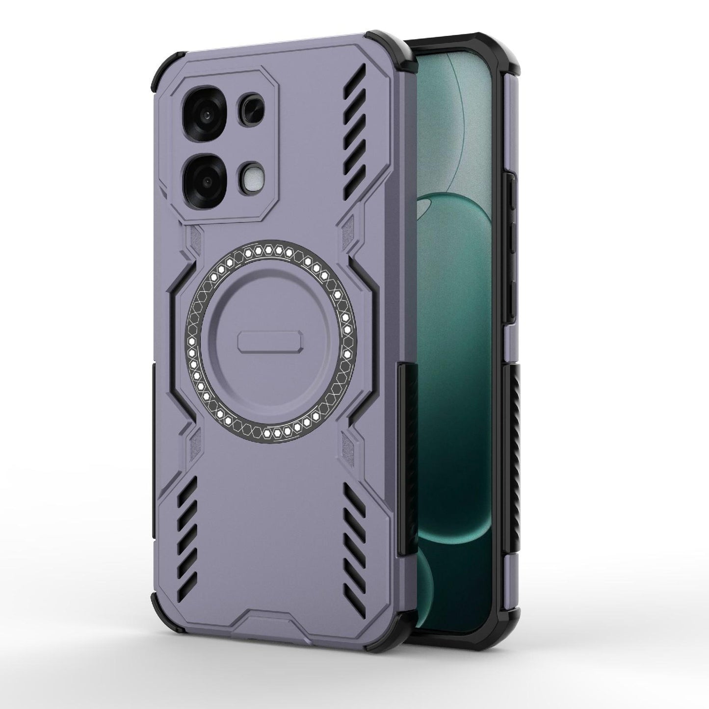 OPPO F31 5G Butterfly Armor MagSafe Magnetic Ring Shockproof Protective Phone Case with Stand