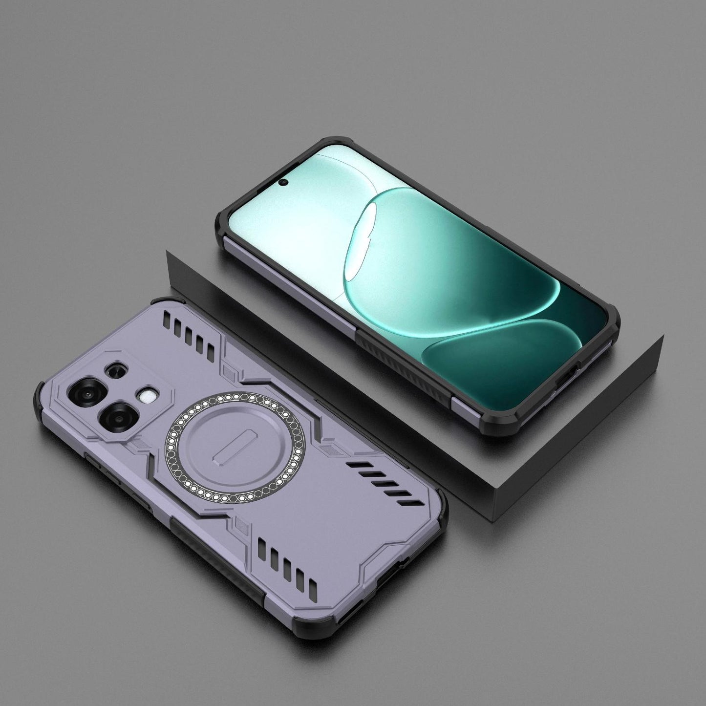 OPPO F31 5G Butterfly Armor MagSafe Magnetic Ring Shockproof Protective Phone Case with Stand