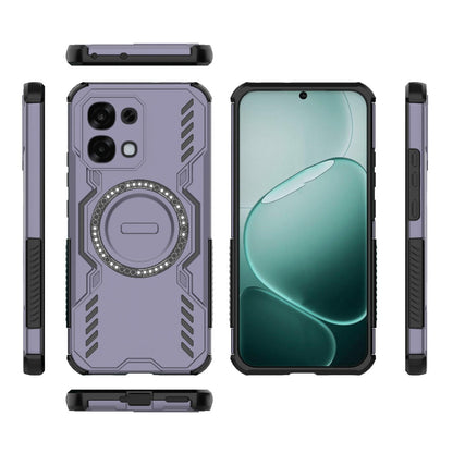 OPPO F31 5G Butterfly Armor MagSafe Magnetic Ring Shockproof Protective Phone Case with Stand