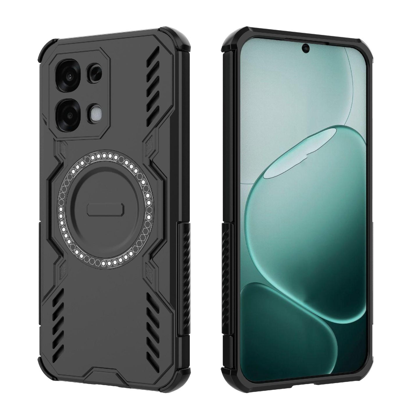 OPPO F31 5G Butterfly Armor MagSafe Magnetic Ring Shockproof Protective Phone Case with Stand