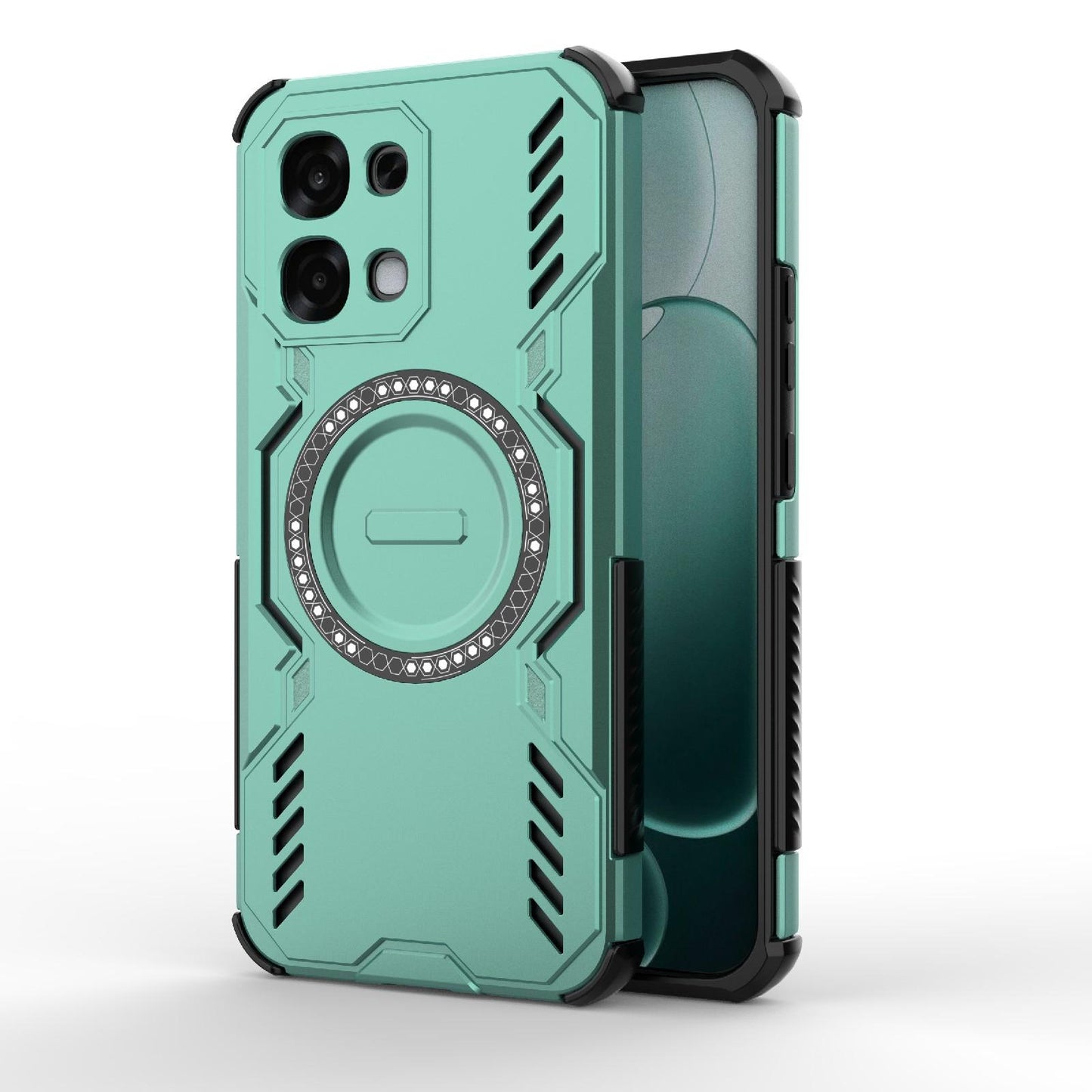 OPPO F31 5G Butterfly Armor MagSafe Magnetic Ring Shockproof Protective Phone Case with Stand