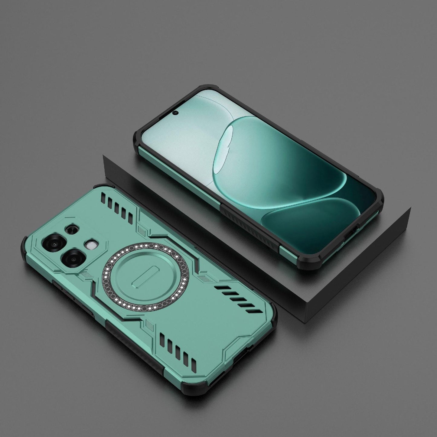 OPPO F31 5G Butterfly Armor MagSafe Magnetic Ring Shockproof Protective Phone Case with Stand