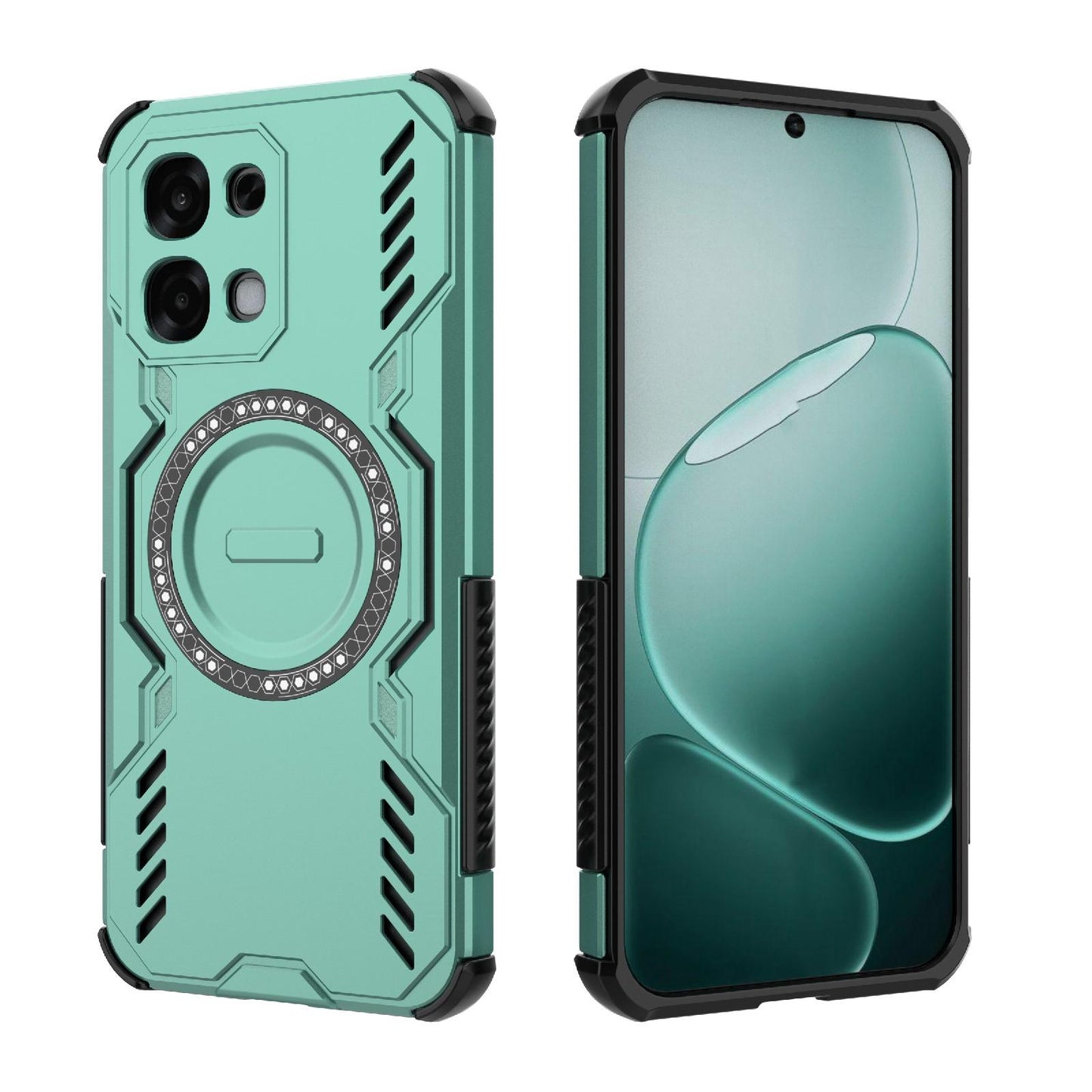 OPPO F31 5G Butterfly Armor MagSafe Magnetic Ring Shockproof Protective Phone Case with Stand