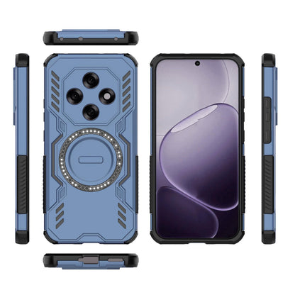 OPPO F31 Pro 5G India Butterfly Armor MagSafe Magnetic Ring Shockproof Protective Phone Case with Stand