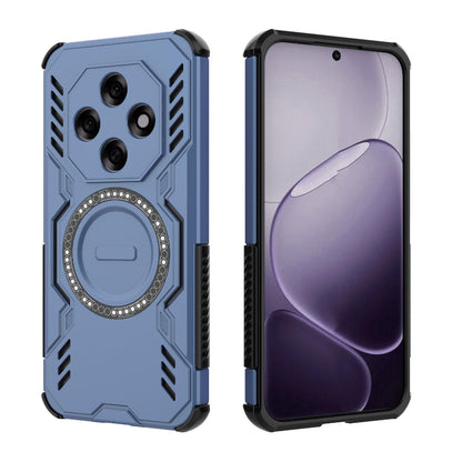OPPO F31 Pro 5G India Butterfly Armor MagSafe Magnetic Ring Shockproof Protective Phone Case with Stand