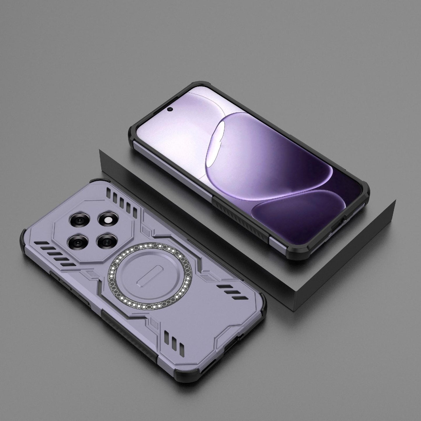 OPPO F31 Pro 5G India Butterfly Armor MagSafe Magnetic Ring Shockproof Protective Phone Case with Stand