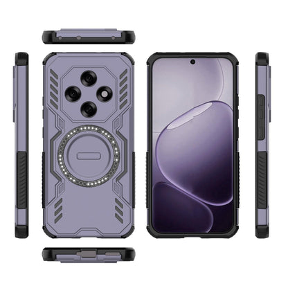 OPPO F31 Pro 5G India Butterfly Armor MagSafe Magnetic Ring Shockproof Protective Phone Case with Stand