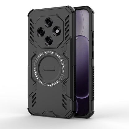OPPO F31 Pro 5G India Butterfly Armor MagSafe Magnetic Ring Shockproof Protective Phone Case with Stand