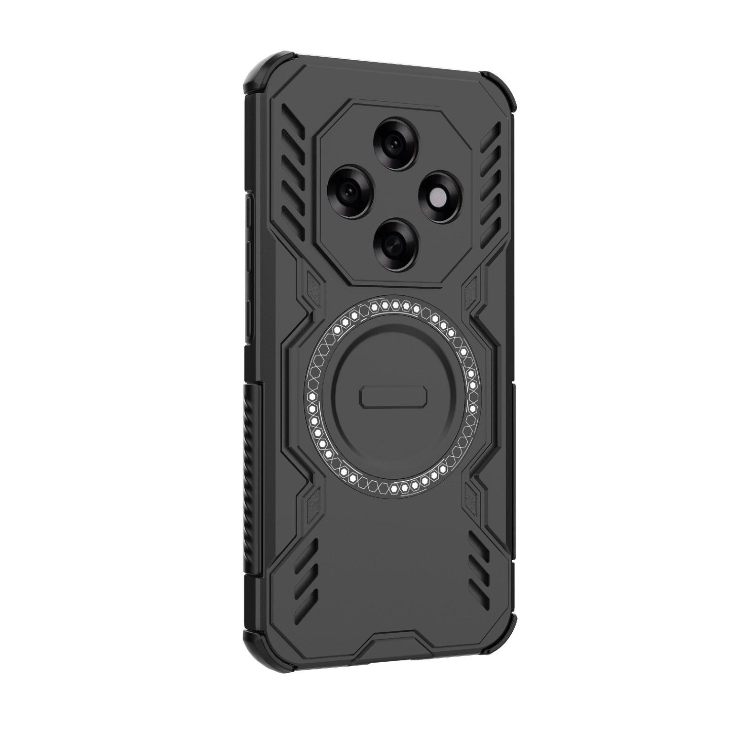 OPPO F31 Pro 5G India Butterfly Armor MagSafe Magnetic Ring Shockproof Protective Phone Case with Stand