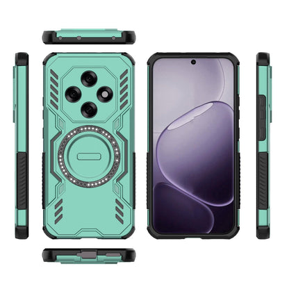 OPPO F31 Pro 5G India Butterfly Armor MagSafe Magnetic Ring Shockproof Protective Phone Case with Stand