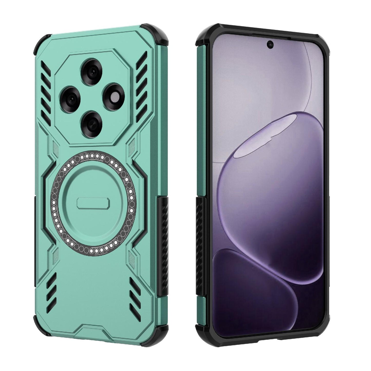 OPPO F31 Pro 5G India Butterfly Armor MagSafe Magnetic Ring Shockproof Protective Phone Case with Stand