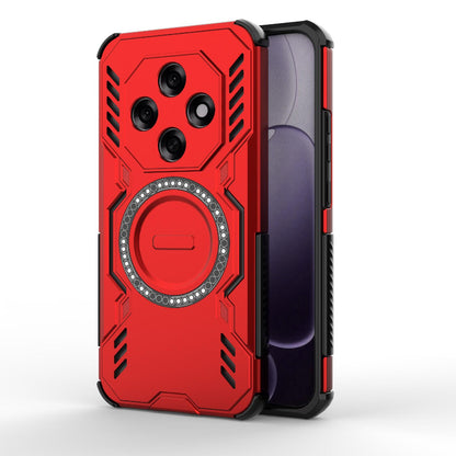 OPPO F31 Pro 5G India Butterfly Armor MagSafe Magnetic Ring Shockproof Protective Phone Case with Stand