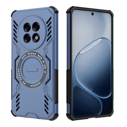 OPPO F31 Pro+ 5G India Butterfly Armor MagSafe Magnetic Ring Shockproof Protective Phone Case with Stand